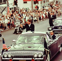 President John F. Kennedy waves to crowds from the 1961 Lincoln Continental, designated SS-100-X. Designed for maximum visibility with a hydraulically operated rear seat, this vehicle would eventually become the most analyzed machine in presidential history following the watershed events of 1963. President John F. Kennedy waves to crowds from the 1961 Lincoln Continental, designated SS-100-X. Designed for maximum visibility with a hydraulically operated rear seat, this vehicle would eventually become the most analyzed machine in presidential history following the watershed events of 1963.