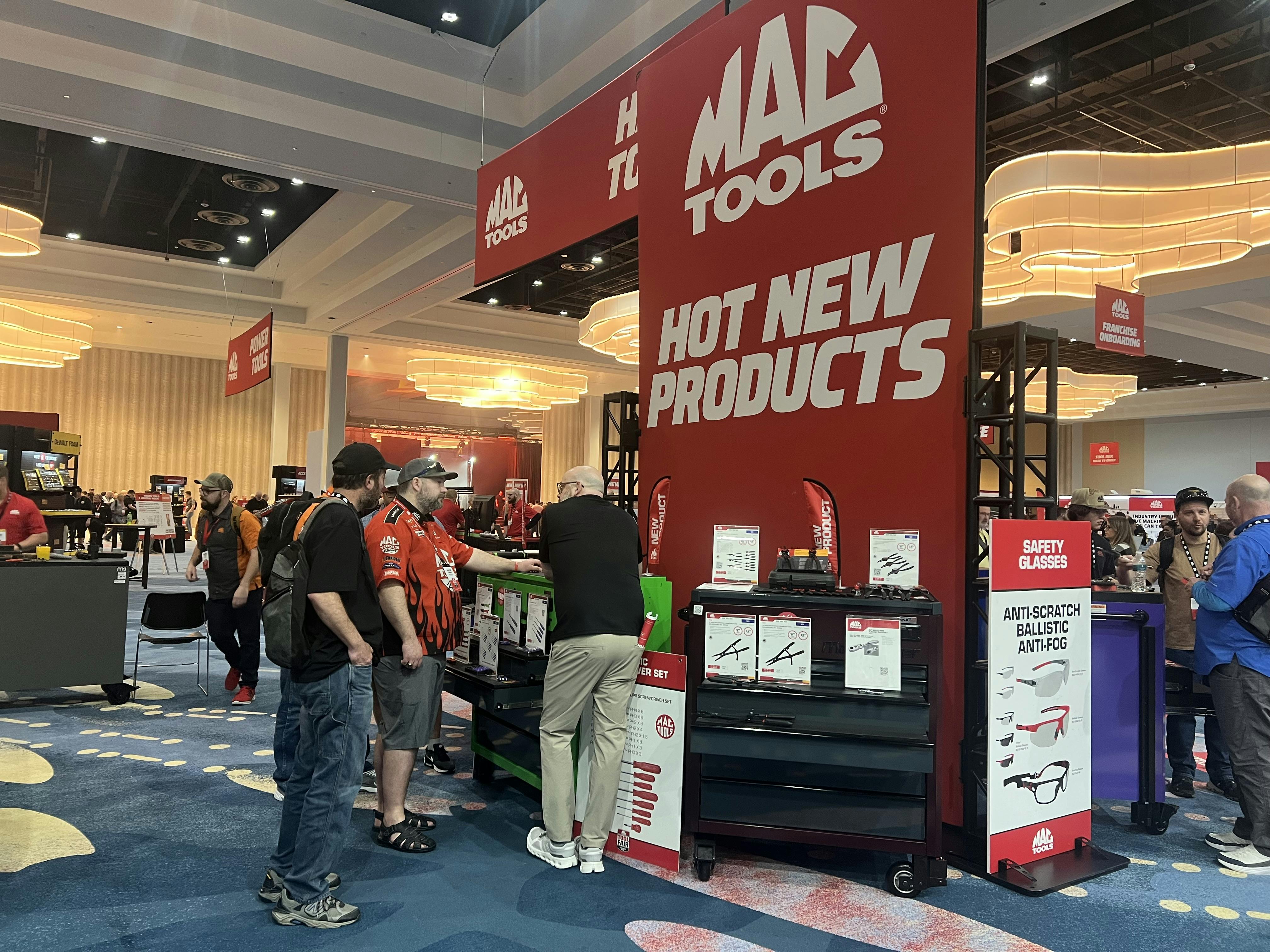 Attendees checking out the latest in Mac's toolbox line.