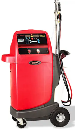 A transmission fluid exchange machine is used to replace degraded fluid with the correct specification fluid during a controlled service procedure. This process ensures consistent fluid replacement throughout the transmission and oil cooler, helping restore proper torque converter clutch operation and shift quality. A transmission fluid exchange machine is used to replace degraded fluid with the correct specification fluid during a controlled service procedure. This process ensures consistent fluid replacement throughout the transmission and oil cooler, helping restore proper torque converter clutch operation and shift quality.