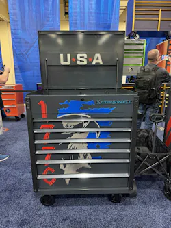 Cornwell introduced a newly wrapped 1776 ARCA cart at the rally, featuring a patriotic design created to celebrate the upcoming United States Semiquincentennial. Cornwell introduced a newly wrapped 1776 ARCA cart at the rally, featuring a patriotic design created to celebrate the upcoming United States Semiquincentennial.