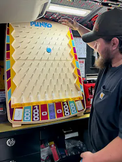 Gast likes to rotate between different games on his tool truck to have fun with his customers while giving them the chance to win a discount or entry to a raffle. Gast likes to rotate between different games on his tool truck to have fun with his customers while giving them the chance to win a discount or entry to a raffle.