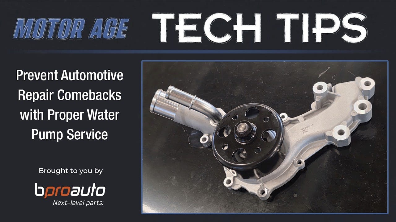 Prevent Automotive Repair Comebacks with Proper Water Pump Service