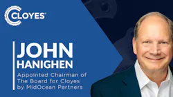 John Hanighen, CEO of Cloyes, has been named chairman of the board. John Hanighen, CEO of Cloyes, has been named chairman of the board.