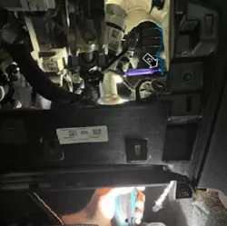 Heater tube bracket location. Heater tube bracket location.