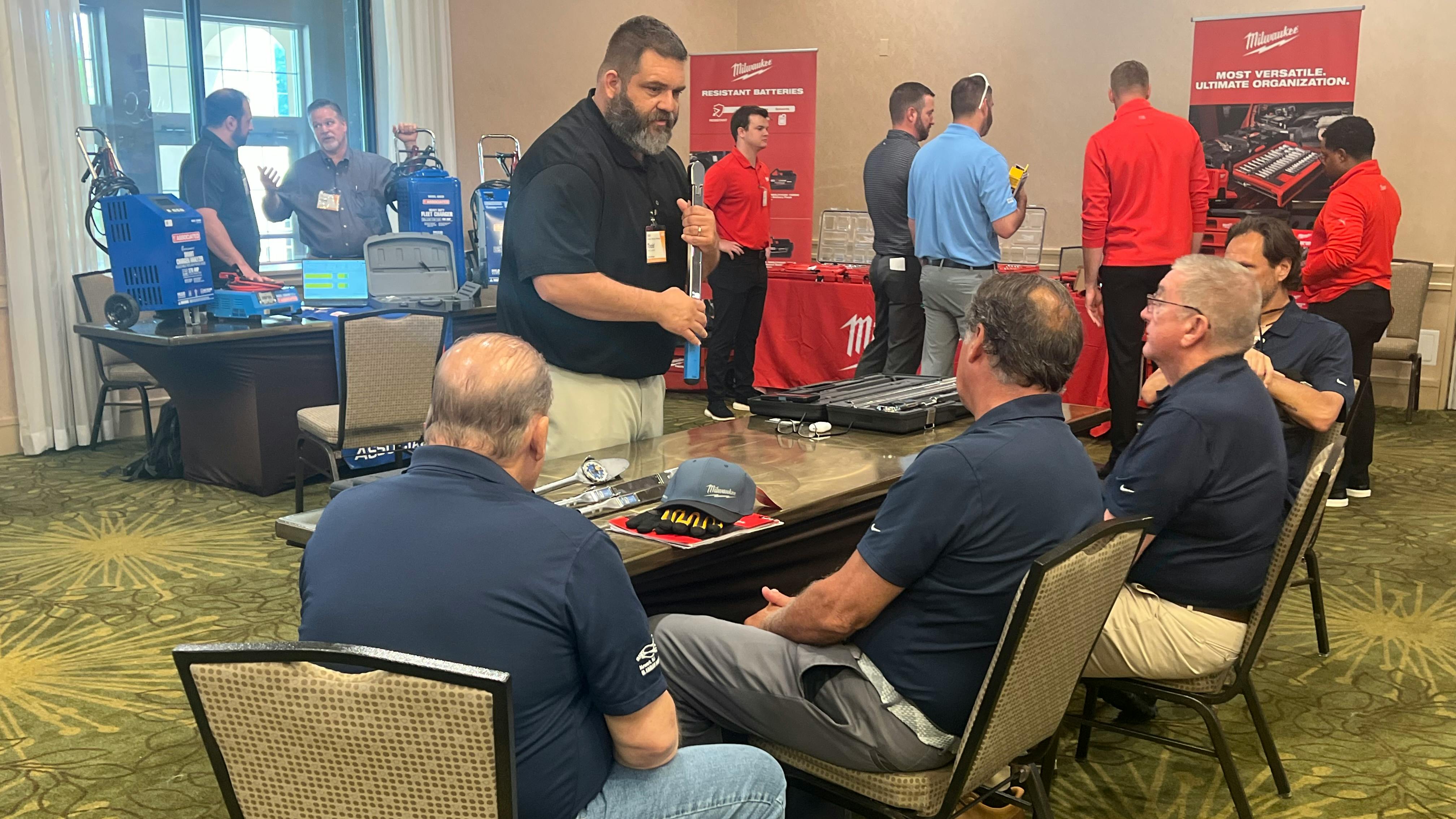 During the exhibit show, each member was given eight minutes to visit with all of the tool & equipment vendors to view and learn about new and upcoming products.