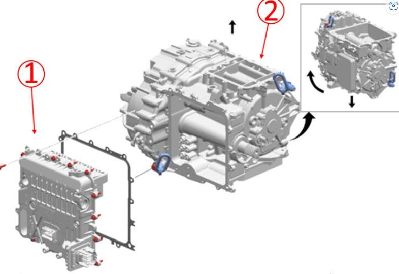 Drive unit 1)drive motor control module; 2) gearbox.