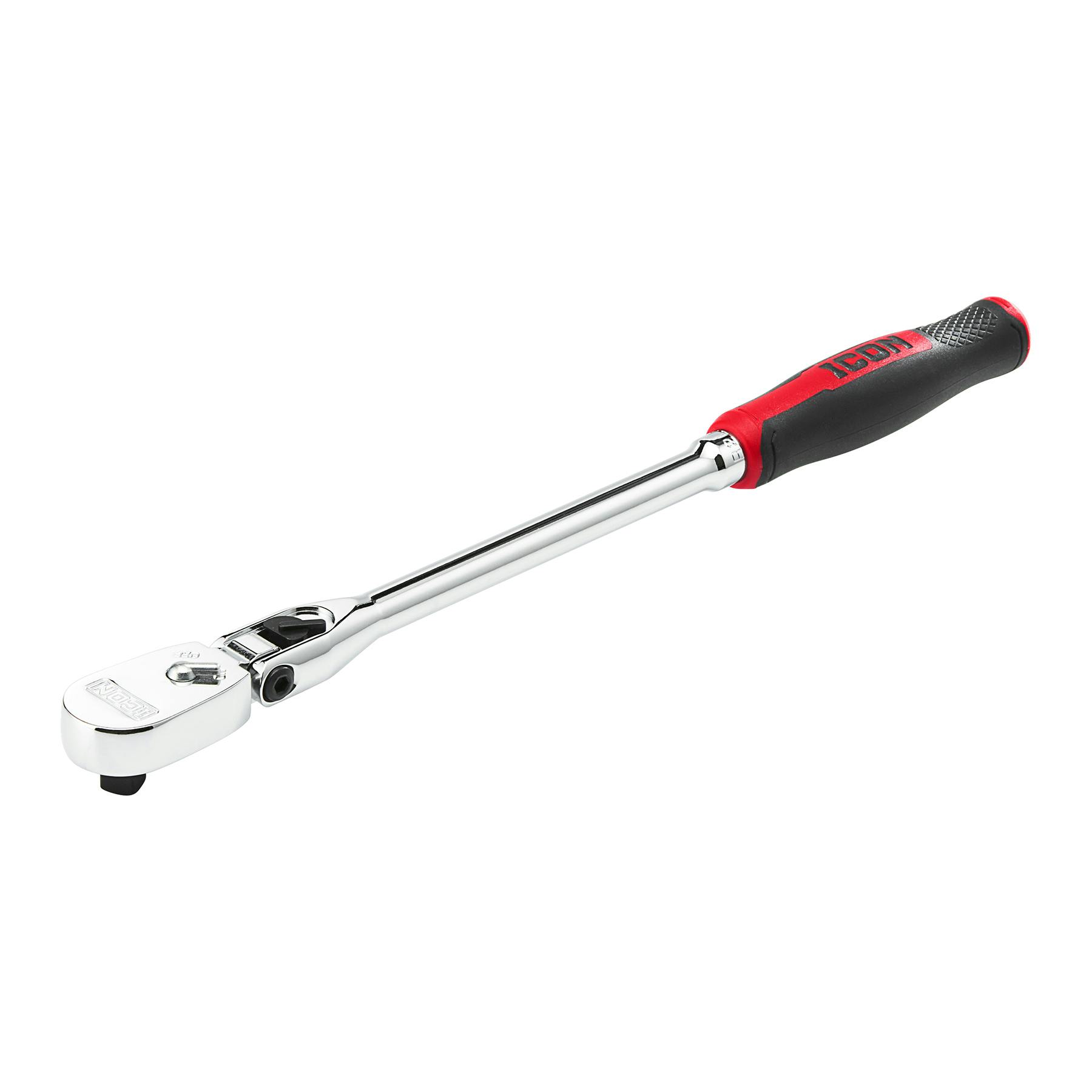 ICON G2 3/8' Drive Long Locking Flex Ratchet with Comfort Grip