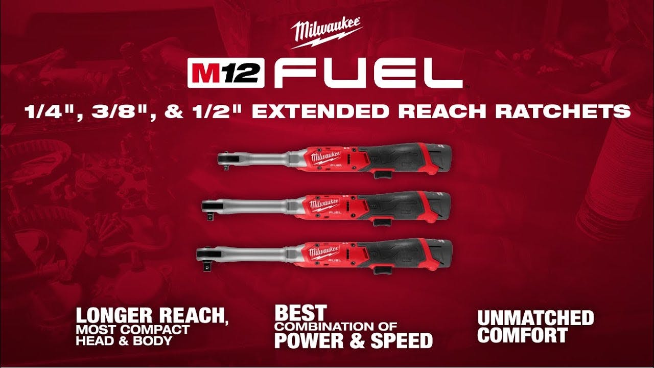 M12 FUEL&trade; 1/4', 3/8', and 1/2' Extended Reach Ratchets | 3055, 3059, & 3058 Unmatched Comfort