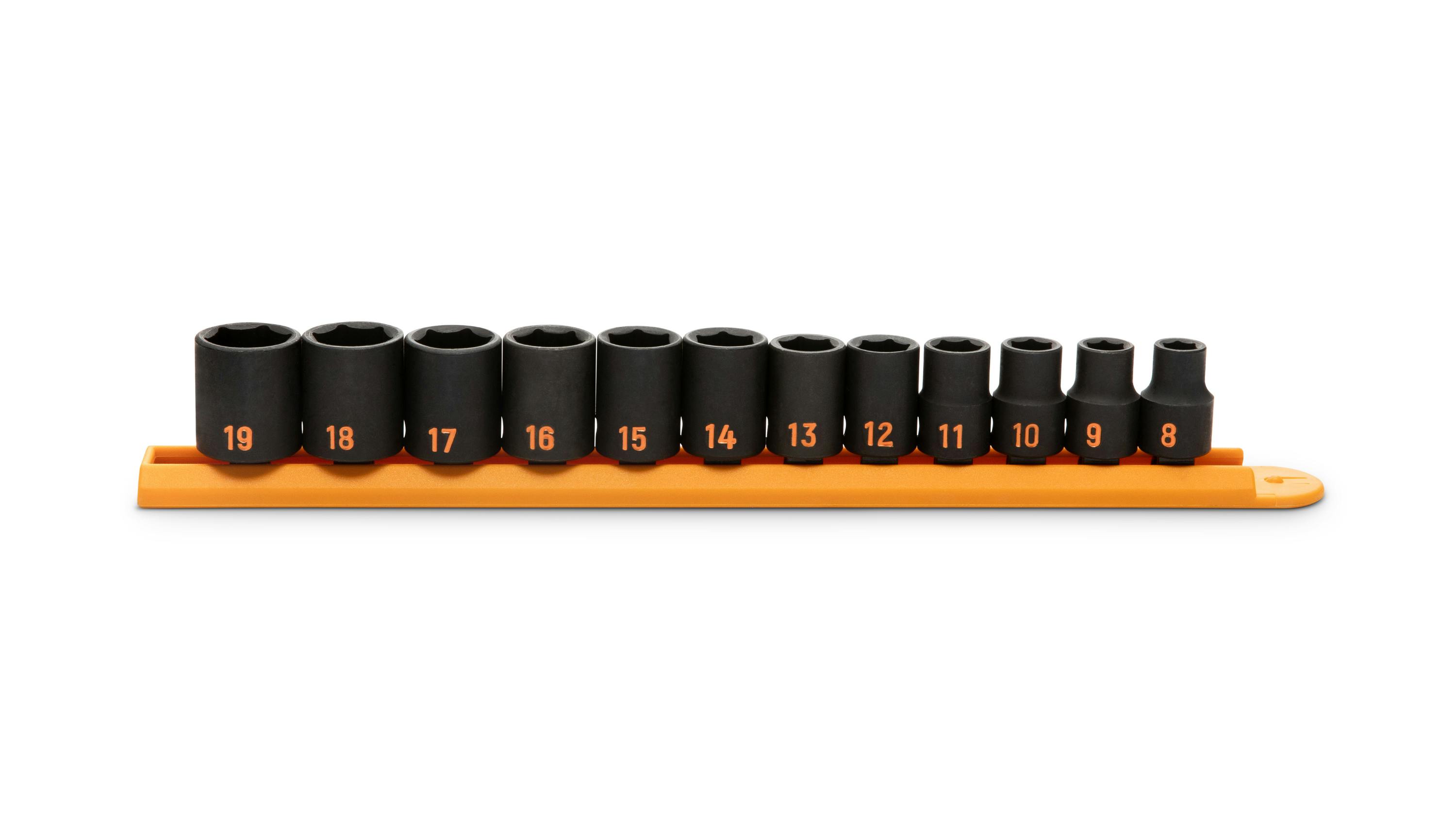 GEARWRENCH 12-pc 3/8' Drive 6-Point Hi-Viz Impact Socket Set