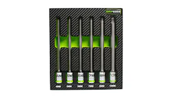 GripEdge Tools 6-pc RPT 3/8'' Drive Long Metric Ball Hex Driver Set, No. BHBM6LS GripEdge Tools 6-pc RPT 3/8'' Drive Long Metric Ball Hex Driver Set, No. BHBM6LS