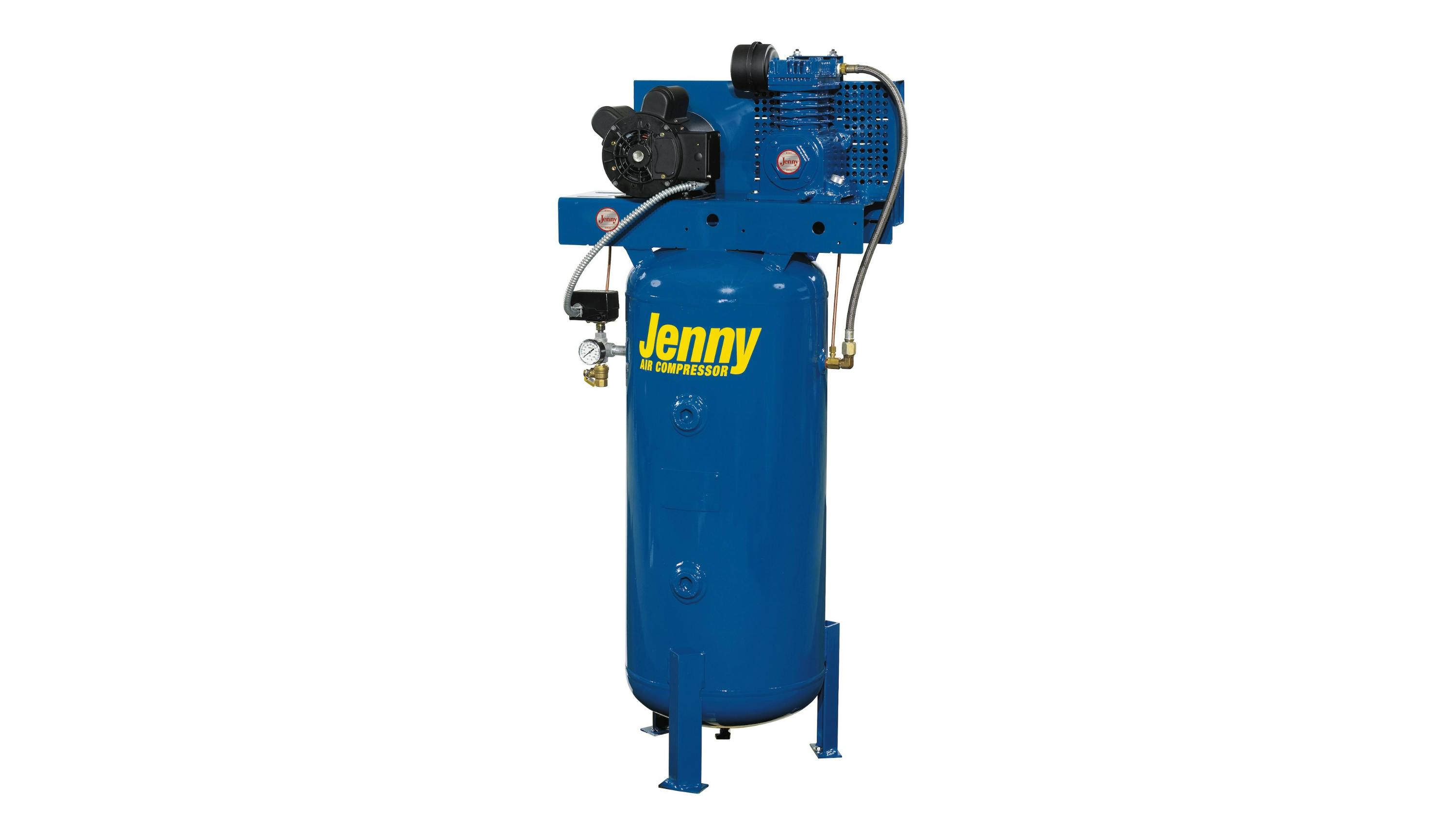 Jenny Products Electric Two-Stage, Vertical-Tank Stationary Air Compressors