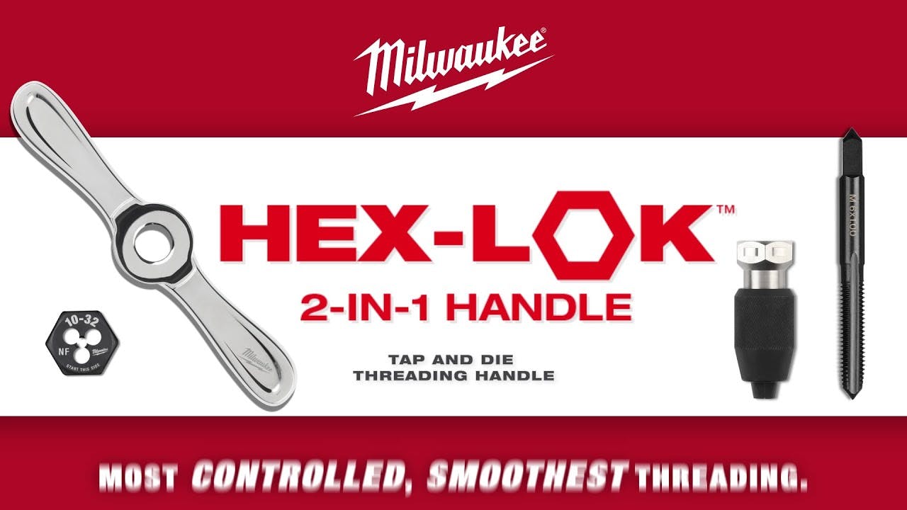 Milwaukee&circledR; Hex-LOK&trade; 2-in-1 Tap and Die Threading Handle