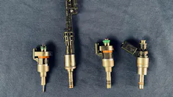 These injectors show how much GDI injector design can vary between manufacturers and engine families. Length, body shape, electrical connector position, sealing design, and nozzle layout can all be different. This is why service information matters when testing, removing, sealing, or replacing GDI injectors.