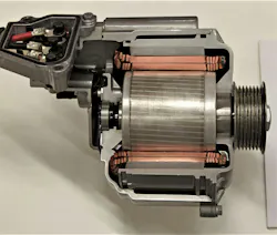 An induction motor used on the GM eAssist hybrid system.