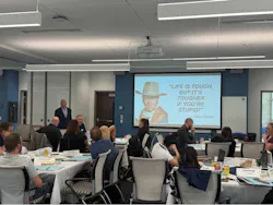 A John Wayne quote added humor while reinforcing the importance of learning, judgment, and continuous improvement.