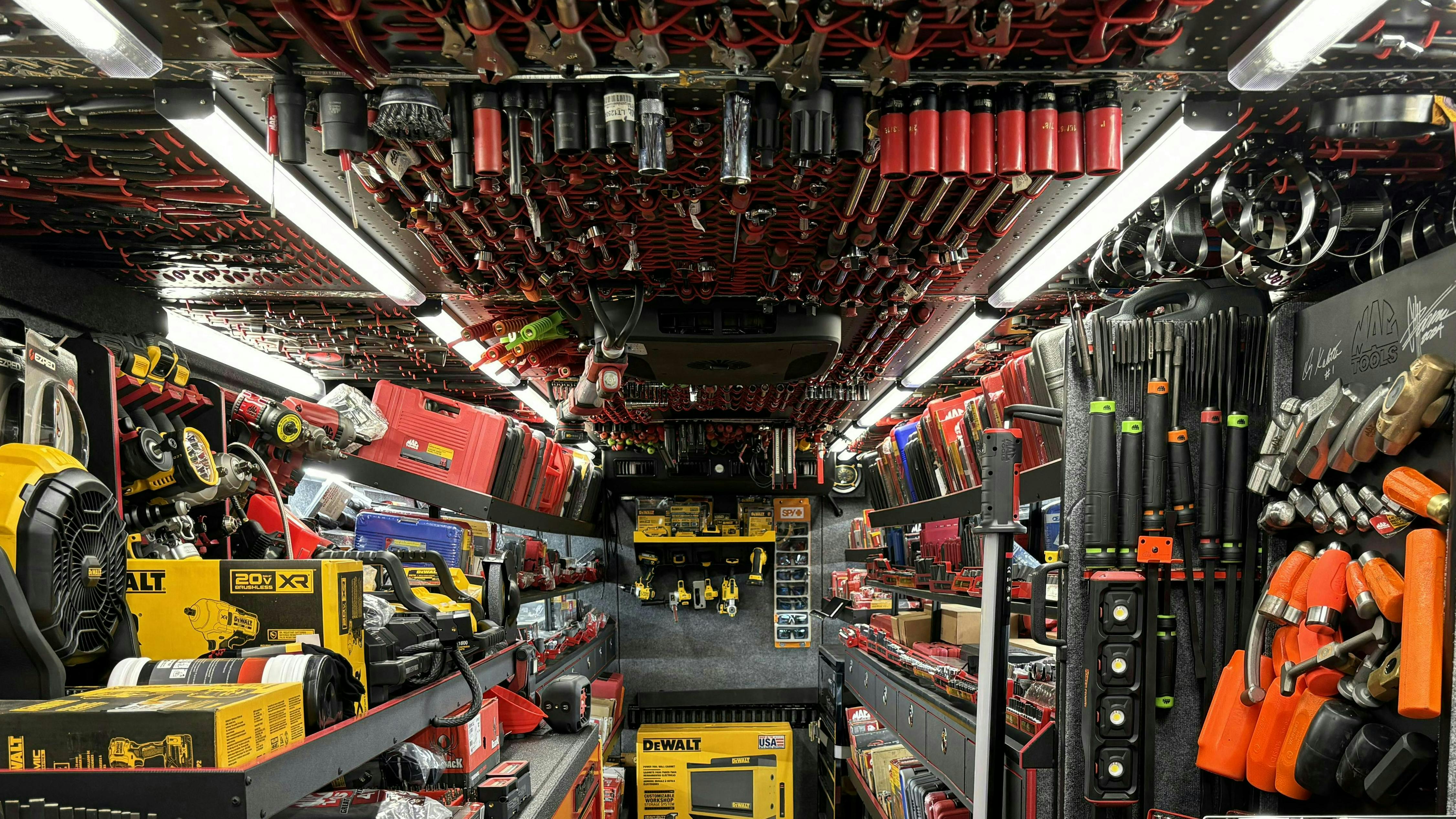 Inside AJ Bowlin's tool truck