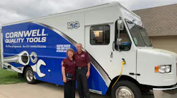 Cornwell Quality Tools distributor team, Duayne and Susie Sharpe, have worked for 10 years selling tools to shop owners and technicians.