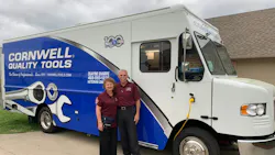 Cornwell Quality Tools distributor team, Duayne and Susie Sharpe, have worked for 10 years selling tools to shop owners and technicians.