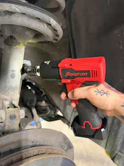 The Snap-on 14.4V 3/8' Drive Impact Wrench, No. CT861AMDB, features a rocker-style trigger that allows users to make quick direction changes.