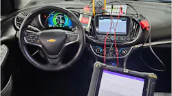 Cap 'Setting up the diagnostic equipment for a high voltage leak.'