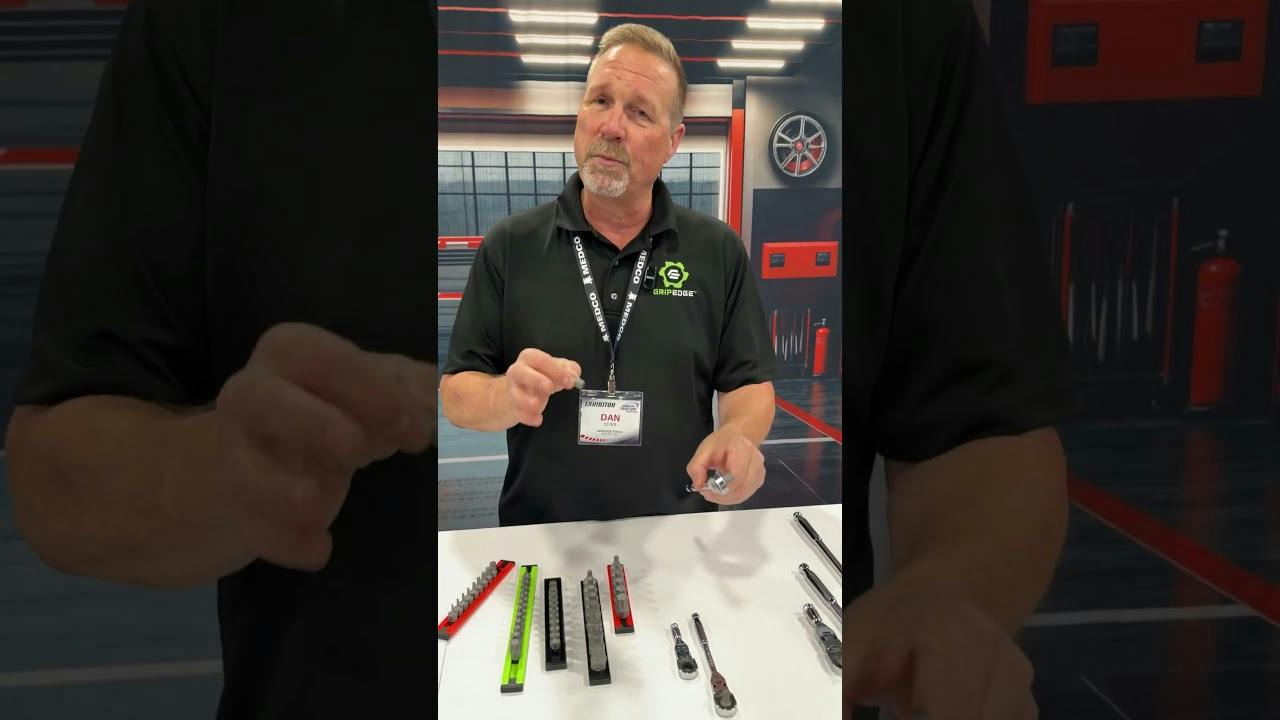 Grip Edge Tools demos new flex head ratchets at the MEDCO Customer Show