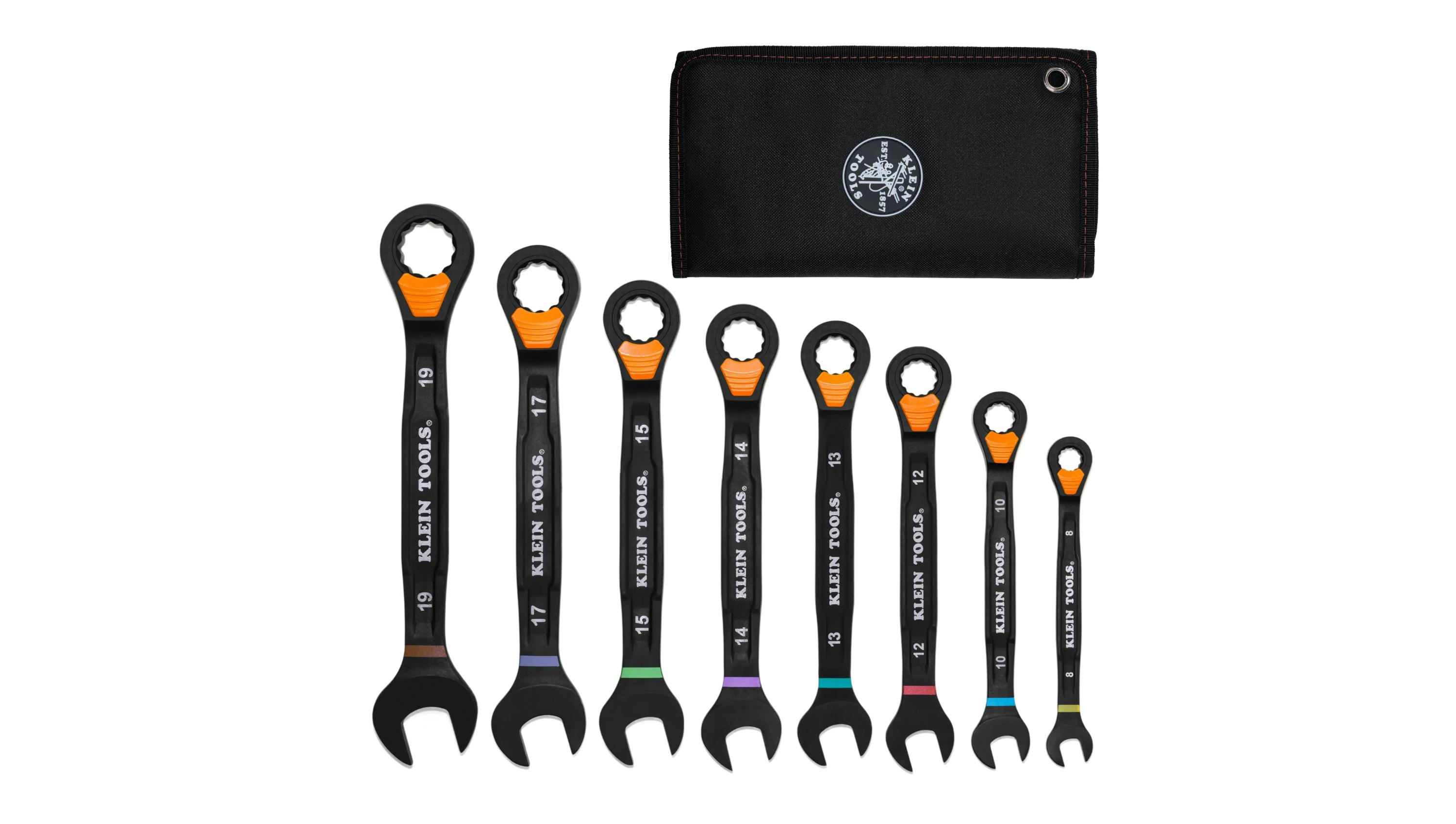 Klein Tools 8-pc Metric Ratcheting Combination Slide-Lock Wrench Set, No. 69508M