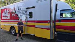 Troutt's 2017 Ford F-650 was built by Herr Display Vans and was originally a Cornwell distributor-turned-independent's truck.