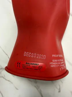 I keep a set of expired rubber insulating gloves as a visual example of something that should not be trusted simply because it looks like the correct equipment.