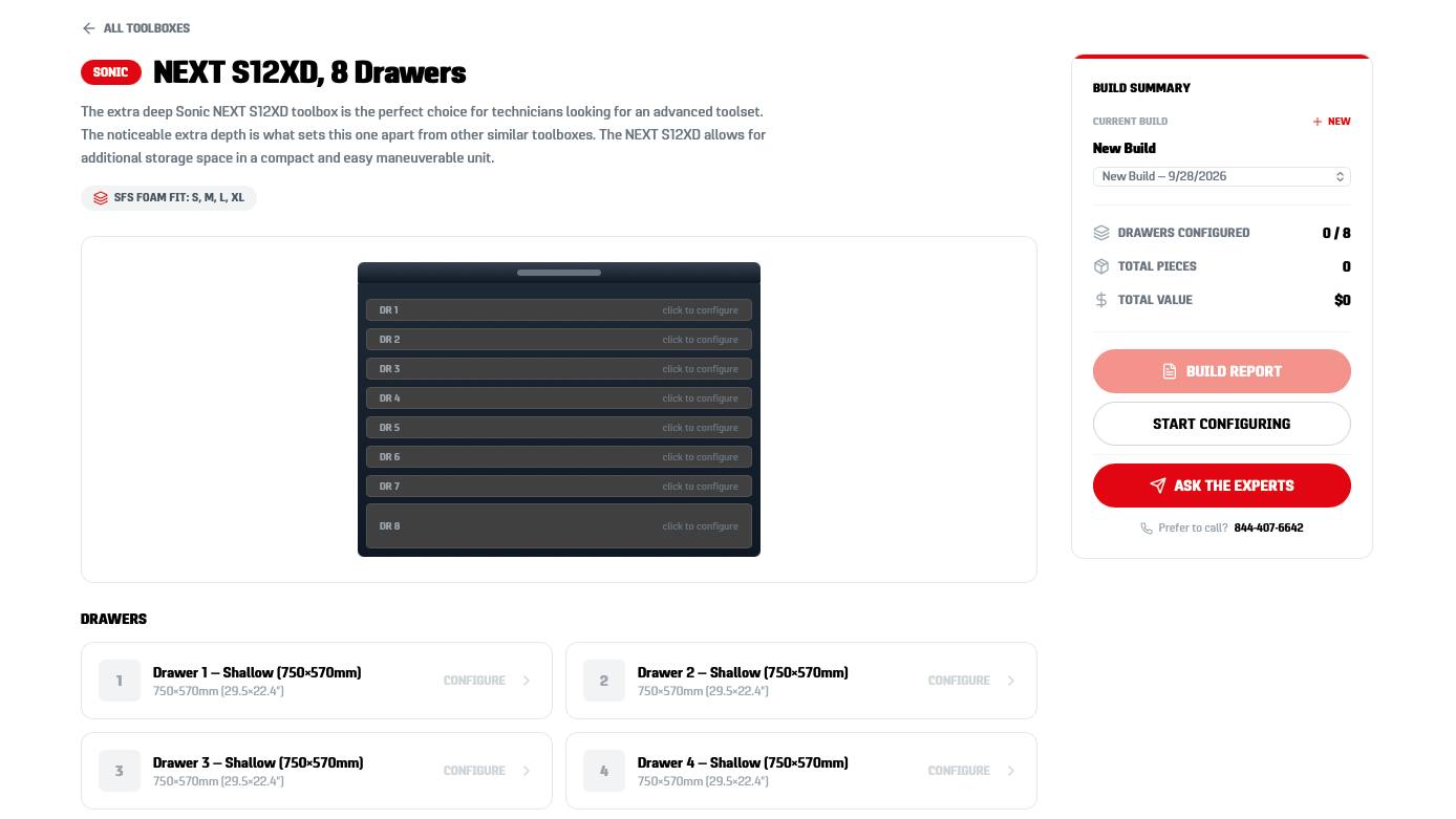 Sonic's new SFS Drawer Configurator