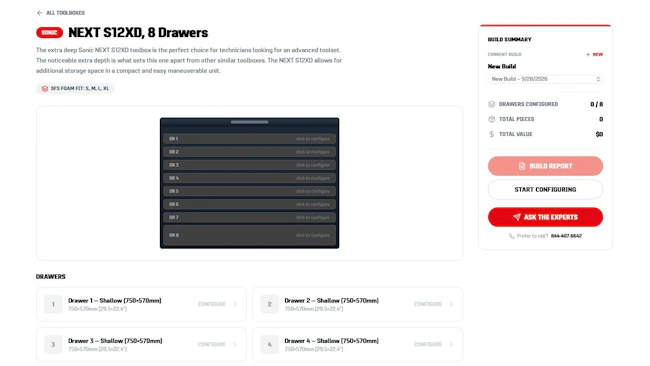 Sonic's new SFS Drawer Configurator