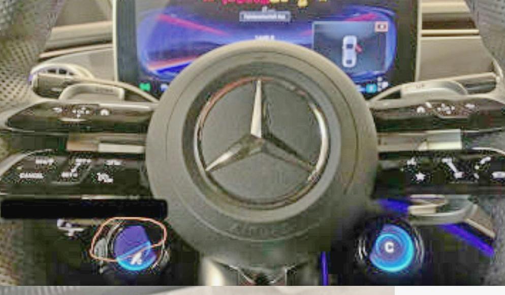 Example of partial display on ASCM. See partial button light on lower left (circled).