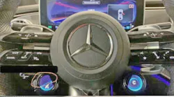 Example of partial display on ASCM. See partial button light on lower left (circled).