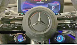 Example of partial display on ASCM. See partial button light on lower left (circled).