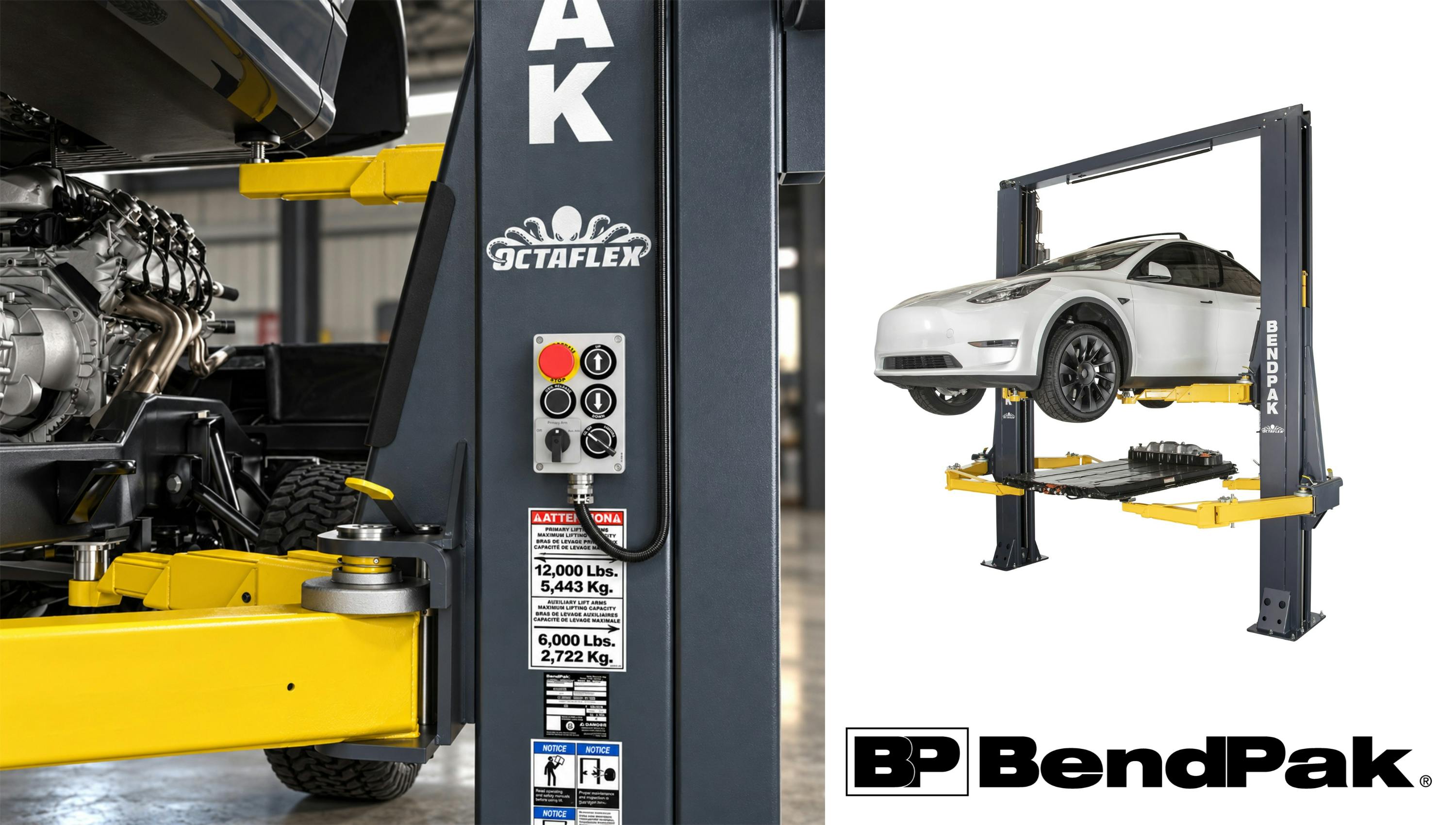 BendPak releases OctaFlex 12DPS two-post lift